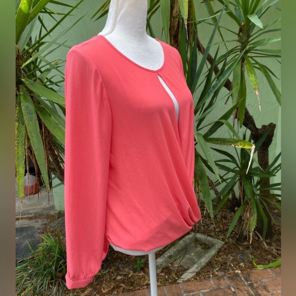 Hot Pink Keyhole Blouse
